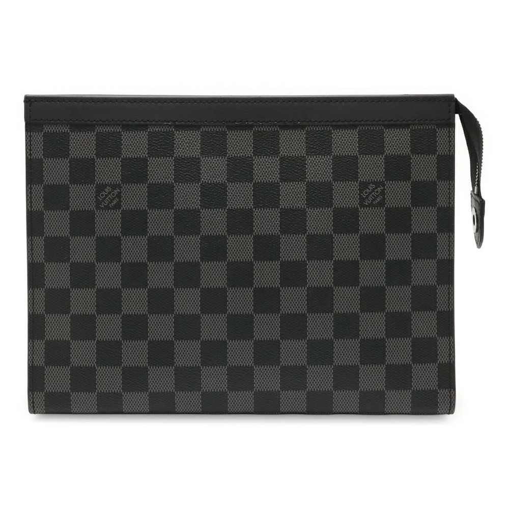 LOUIS VUITTON Damier Graphite Black Pochette Voyage Shoulder Bag